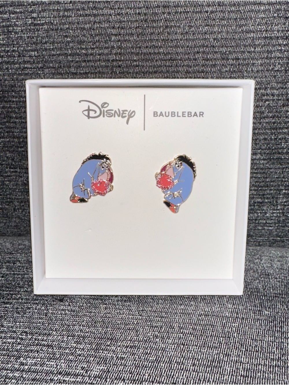 NWT Disney Eeyore Valentines Baublebar Earrings